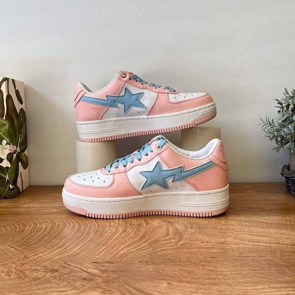 Bape Bapesta Sneakers A Bathing Ape Pastel Pink & Blue Women\'s Size US 7.5 main image 6